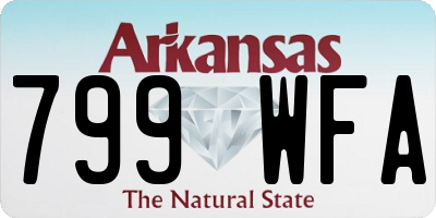 AR license plate 799WFA