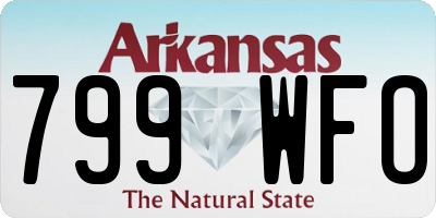AR license plate 799WFO