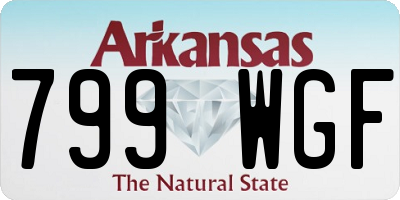 AR license plate 799WGF