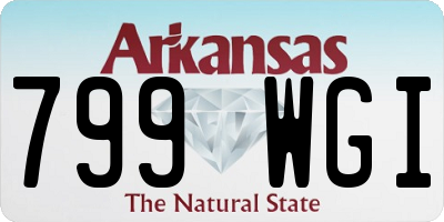 AR license plate 799WGI