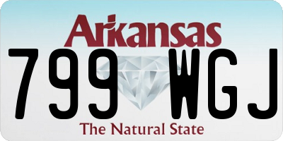 AR license plate 799WGJ