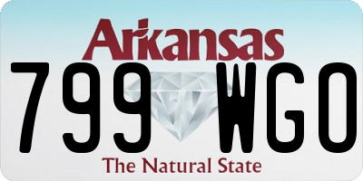 AR license plate 799WGO
