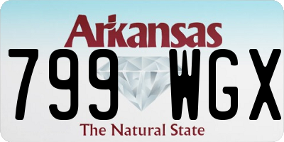 AR license plate 799WGX
