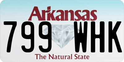 AR license plate 799WHK