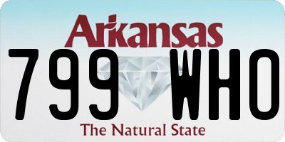 AR license plate 799WHO