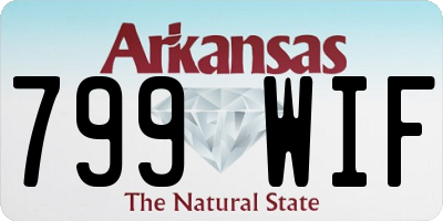 AR license plate 799WIF