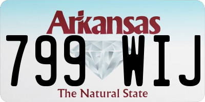 AR license plate 799WIJ