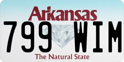AR license plate 799WIM