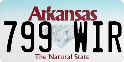 AR license plate 799WIR