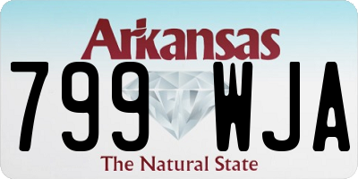 AR license plate 799WJA