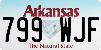 AR license plate 799WJF