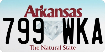 AR license plate 799WKA