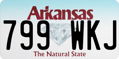 AR license plate 799WKJ