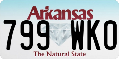 AR license plate 799WKO