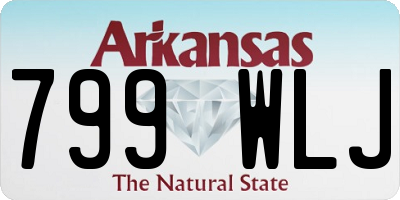 AR license plate 799WLJ