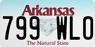 AR license plate 799WLO
