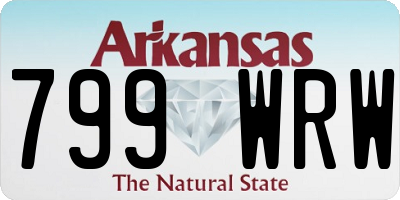 AR license plate 799WRW