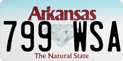 AR license plate 799WSA