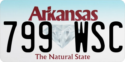 AR license plate 799WSC