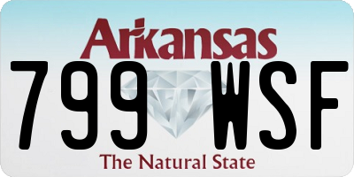 AR license plate 799WSF