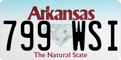 AR license plate 799WSI