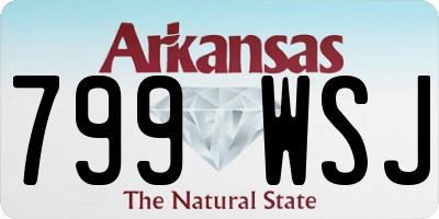 AR license plate 799WSJ