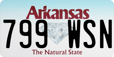 AR license plate 799WSN