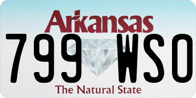 AR license plate 799WSO