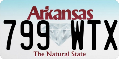 AR license plate 799WTX