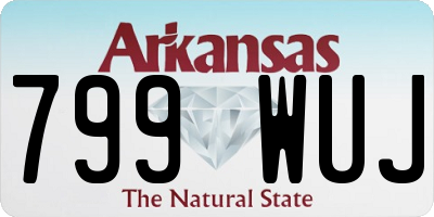 AR license plate 799WUJ