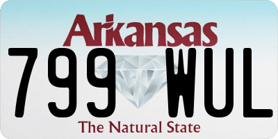 AR license plate 799WUL