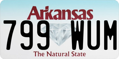 AR license plate 799WUM