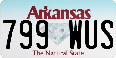 AR license plate 799WUS