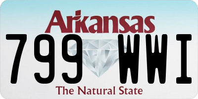 AR license plate 799WWI