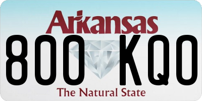 AR license plate 800KQO