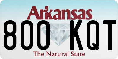 AR license plate 800KQT