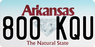 AR license plate 800KQU