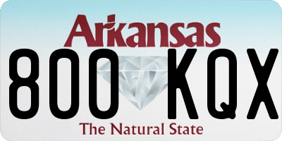 AR license plate 800KQX