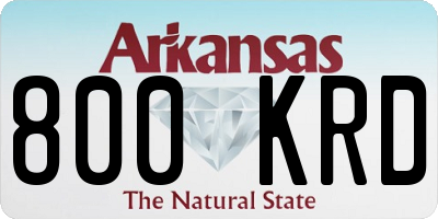 AR license plate 800KRD