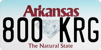 AR license plate 800KRG