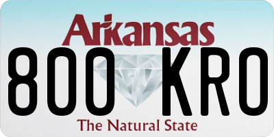 AR license plate 800KRO