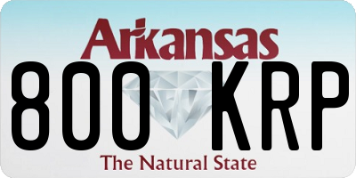 AR license plate 800KRP