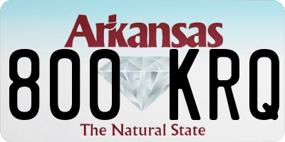 AR license plate 800KRQ