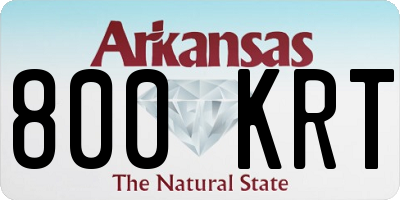 AR license plate 800KRT