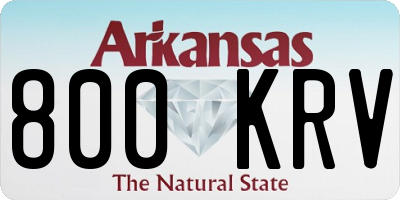 AR license plate 800KRV