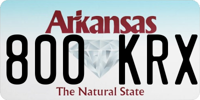 AR license plate 800KRX
