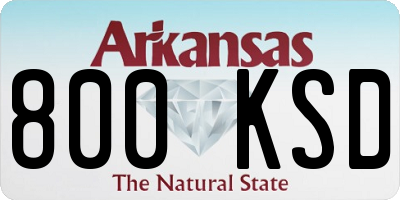 AR license plate 800KSD