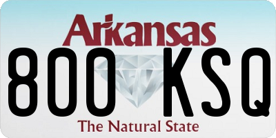 AR license plate 800KSQ