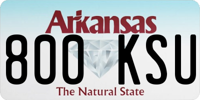 AR license plate 800KSU