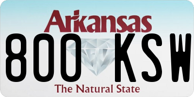 AR license plate 800KSW
